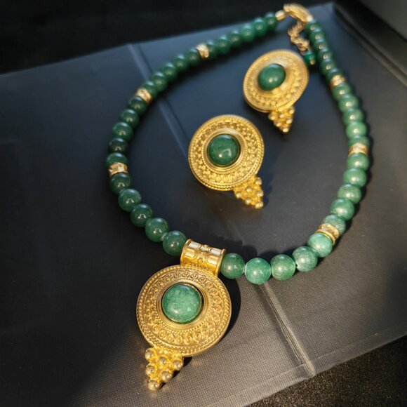 Stunning Vintage Chunky Retro Gold Disc Earrings - Picture 4 of 8